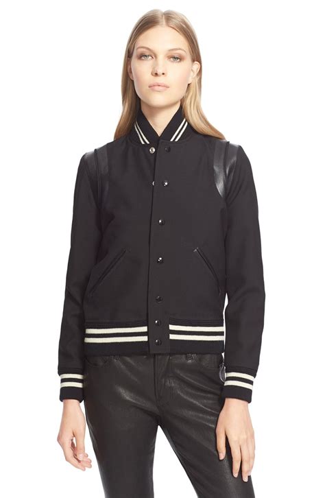 bomber ysl|saint laurent teddy bomber jacket.